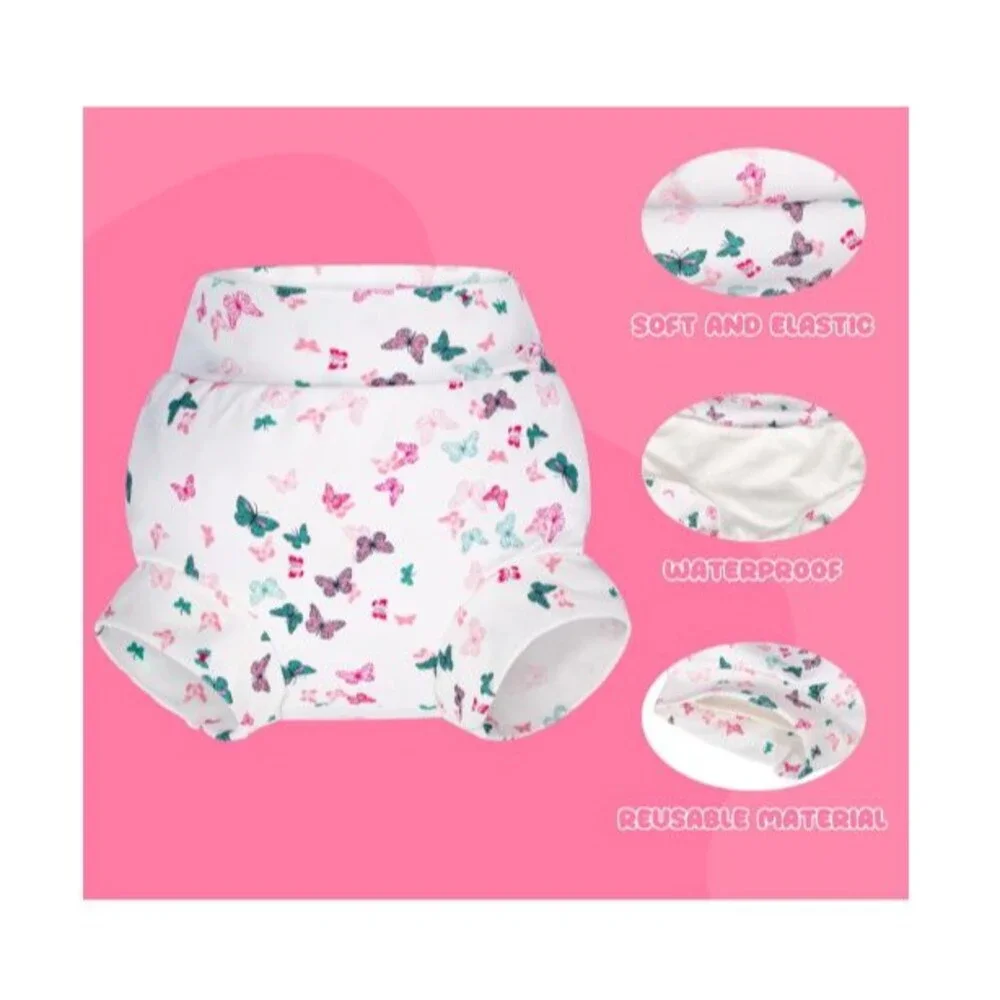 Baby Swim Diapers 2T Reusable 3 Pack Adjustable Washable Waterproof BIG ELEPHANT